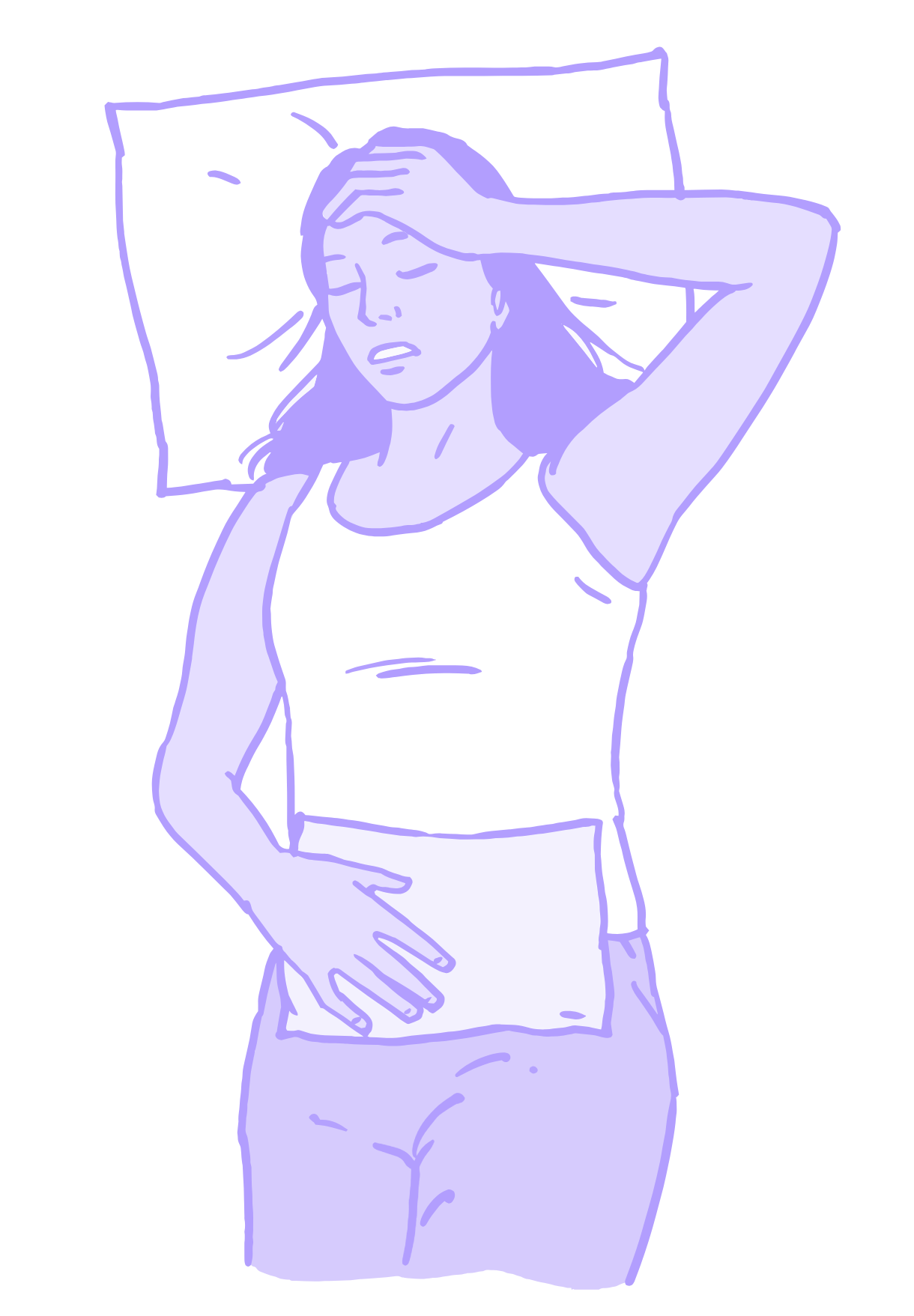 Illustration av mensvärk, av Hormonology.